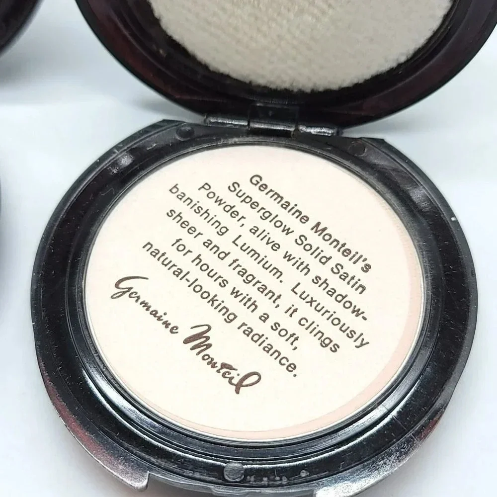 Germaine Monteil Womens Compact Superglow Solid Satin Powder Sheer LOT OF 2 VTG